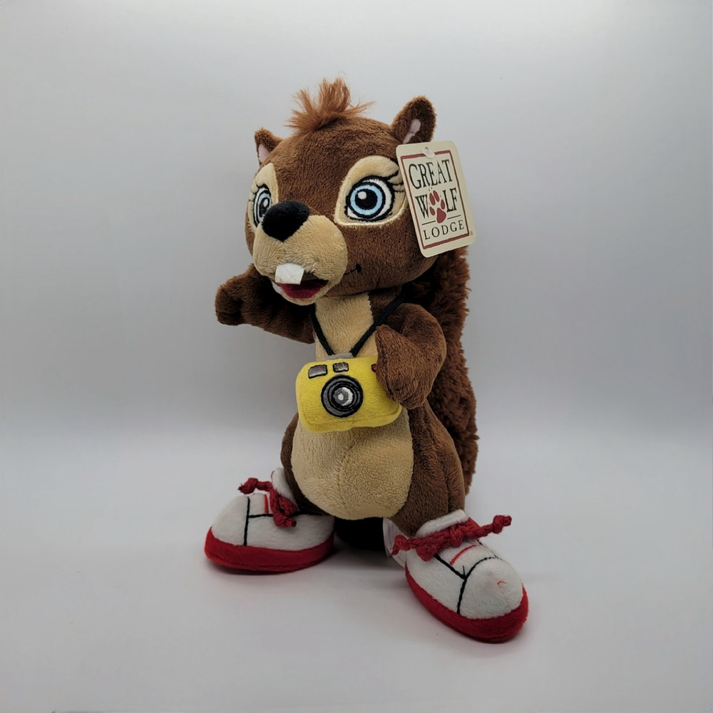 Sammy the Squirrel Stuffed‎ Animal Plush with Camera 10" GREAT WOLF LODGE